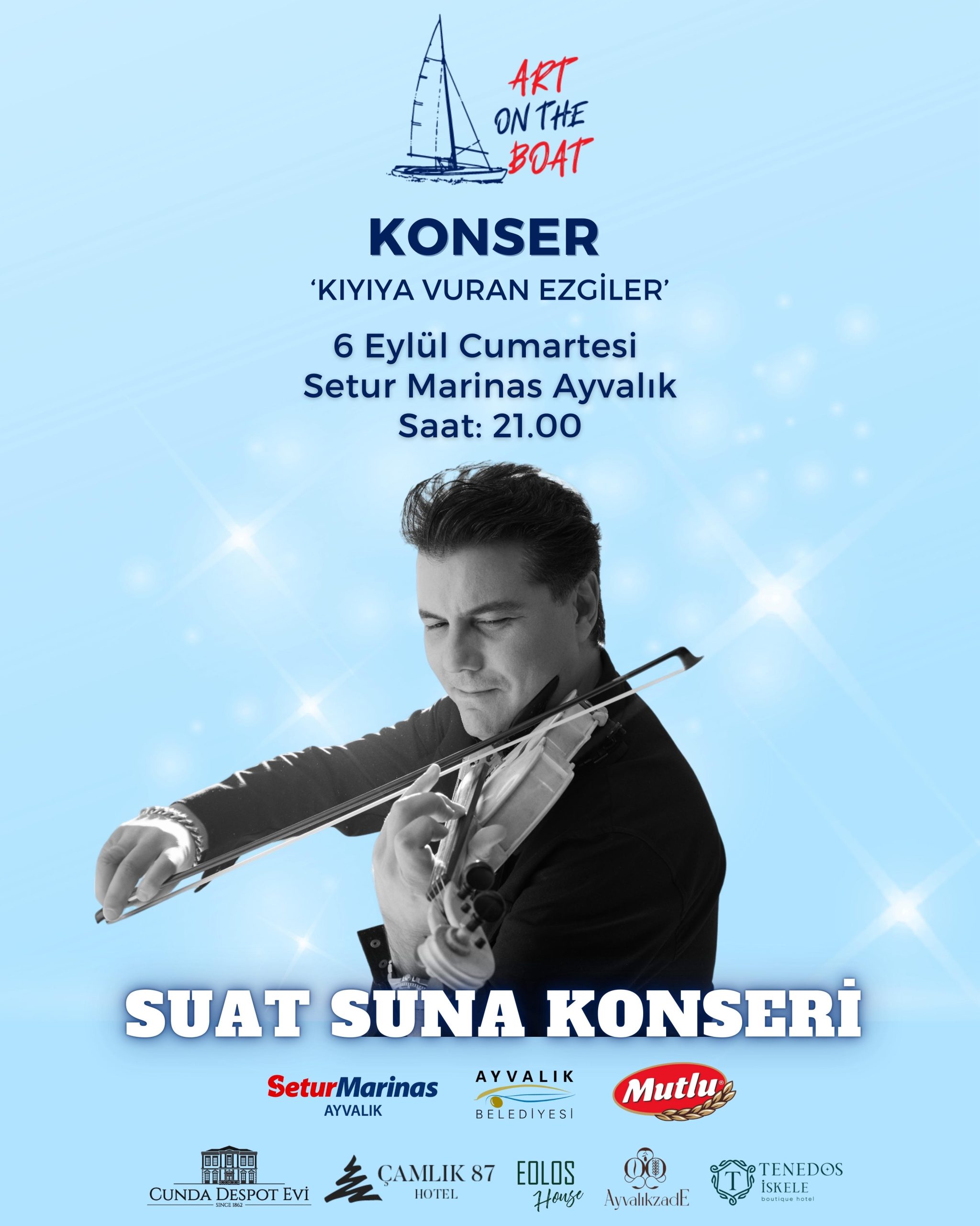 SUAT SUNA 6 EYLÜL’DE AYVALIK’TA ART ON THE BOAT FESTİVALİNDE SAHNE ALACAK